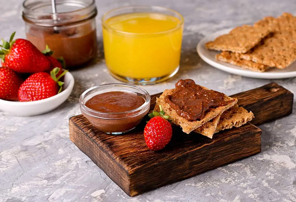 nutella and strawberry bites