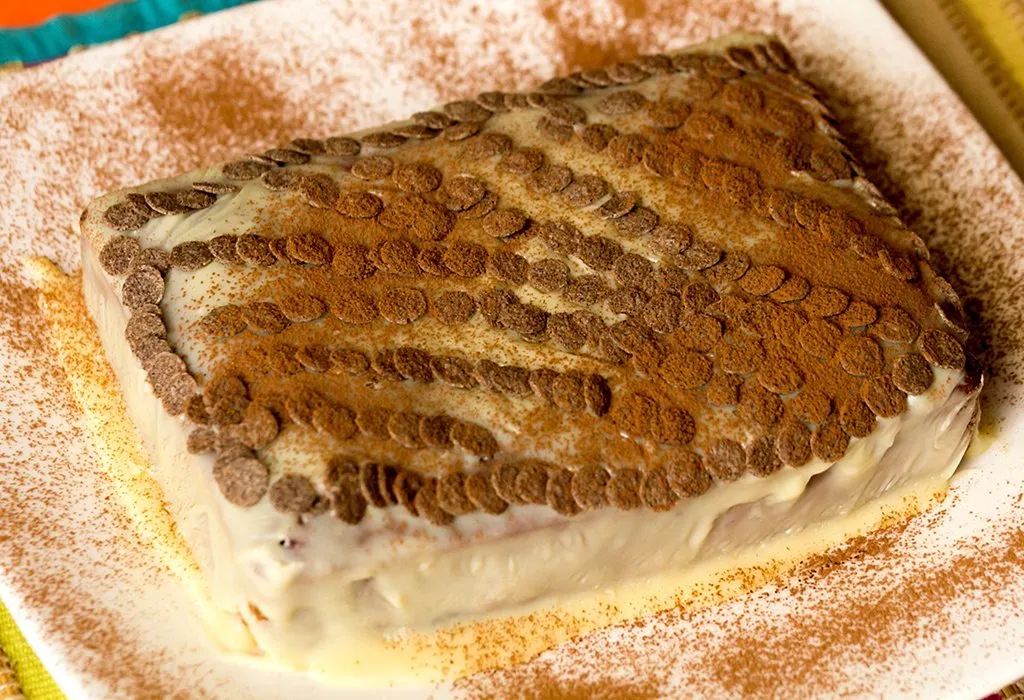 A cake with ragi flakes on it