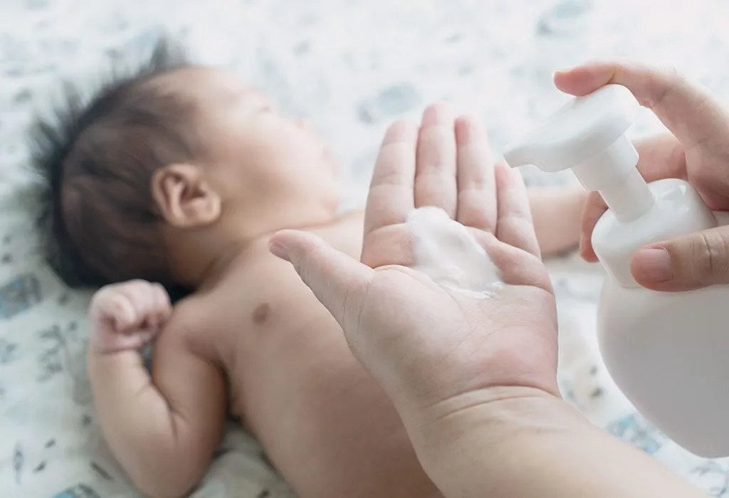 Newborn lotion after hot sale bath