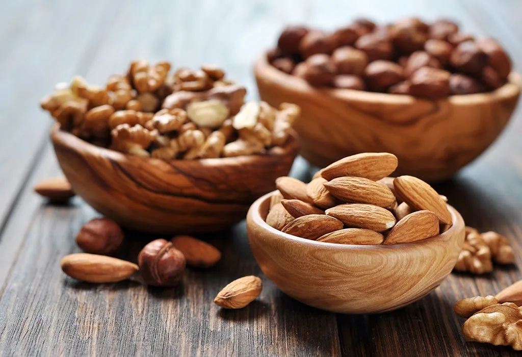 Almonds and walnuts