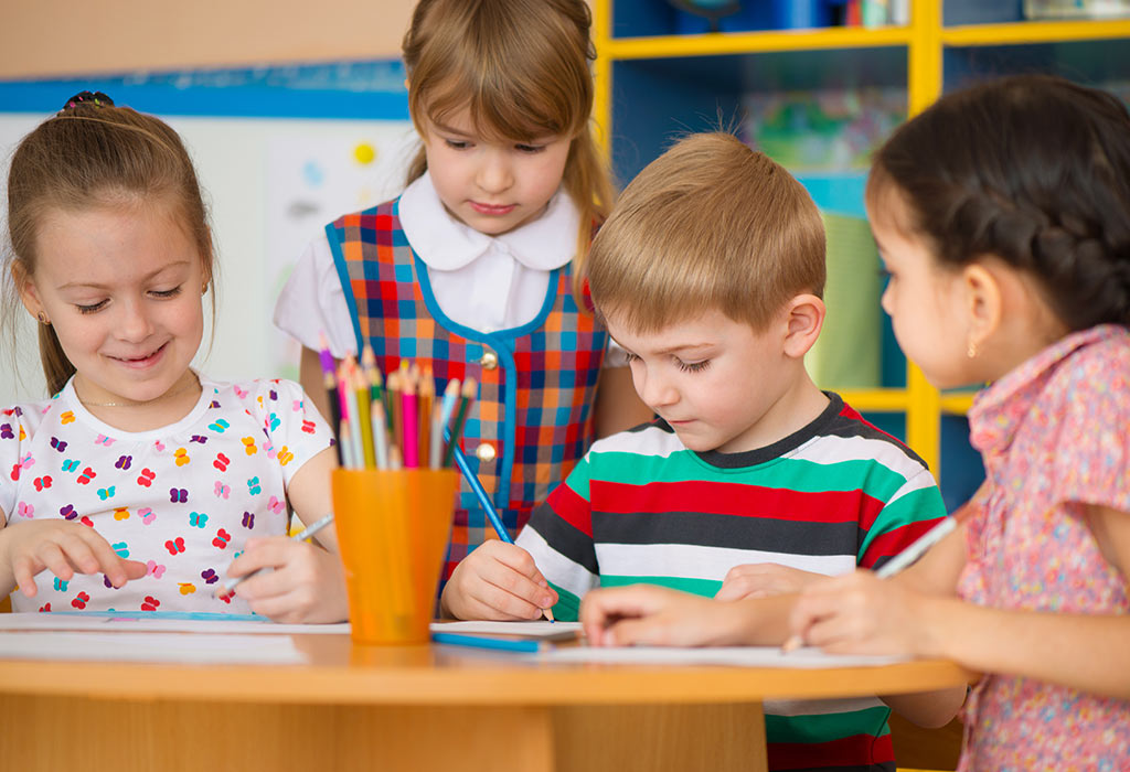 Kids writing