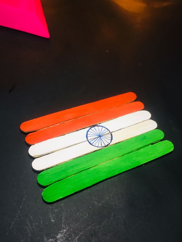 A Tea-Coaster Resembling the Indian Flag