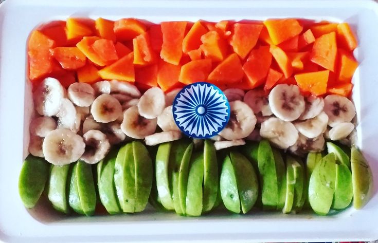 National Flag With Tricolour Fruits
