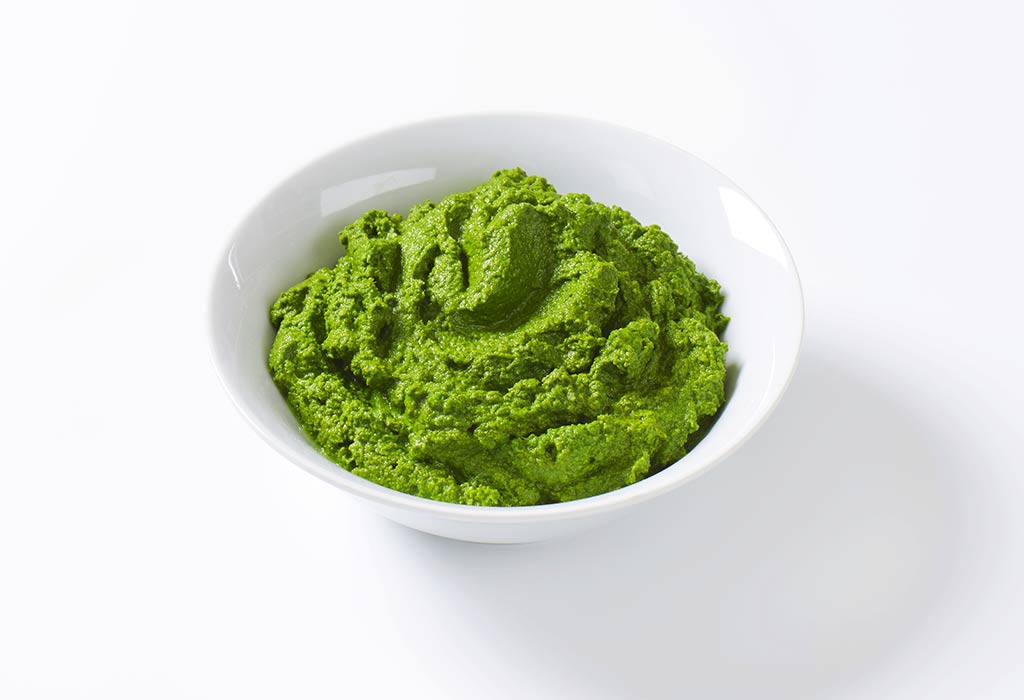 Apple and Spinach Baby Puree