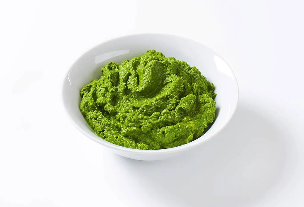 Apple and Spinach Baby Puree
