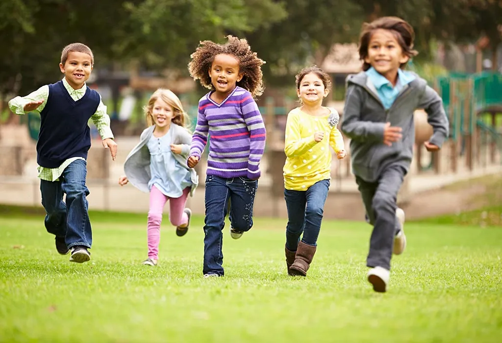 Children running