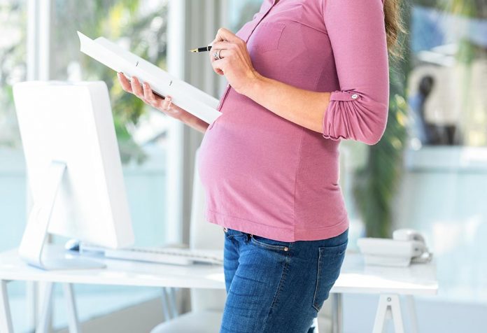 Prolonged standing during pregnancy