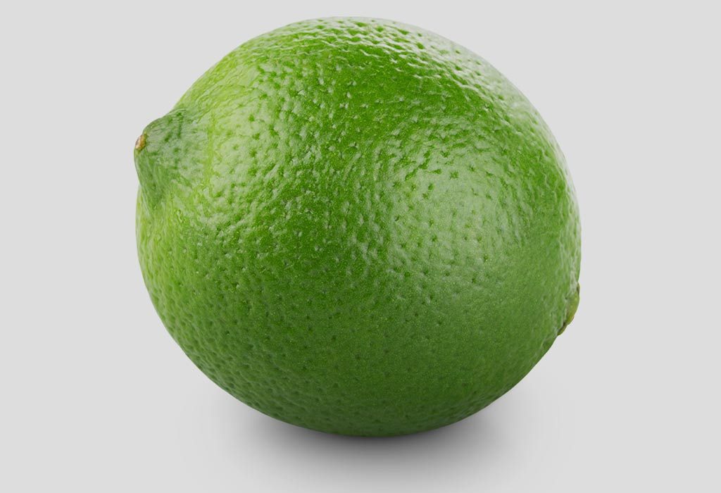 A baby at 12 weeks - as large as a lime