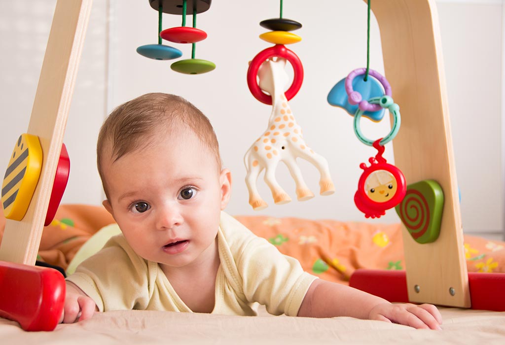 baby playing with toys