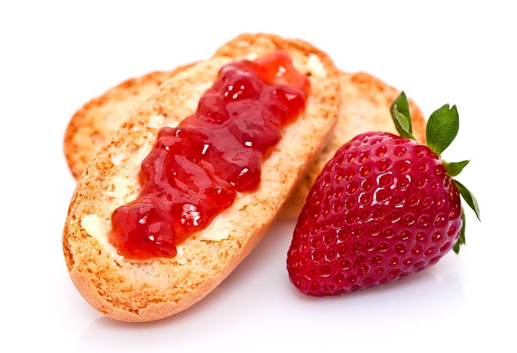 2 tostadas con mermelada calorias