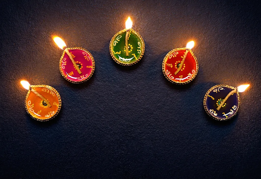 Colourful diyas