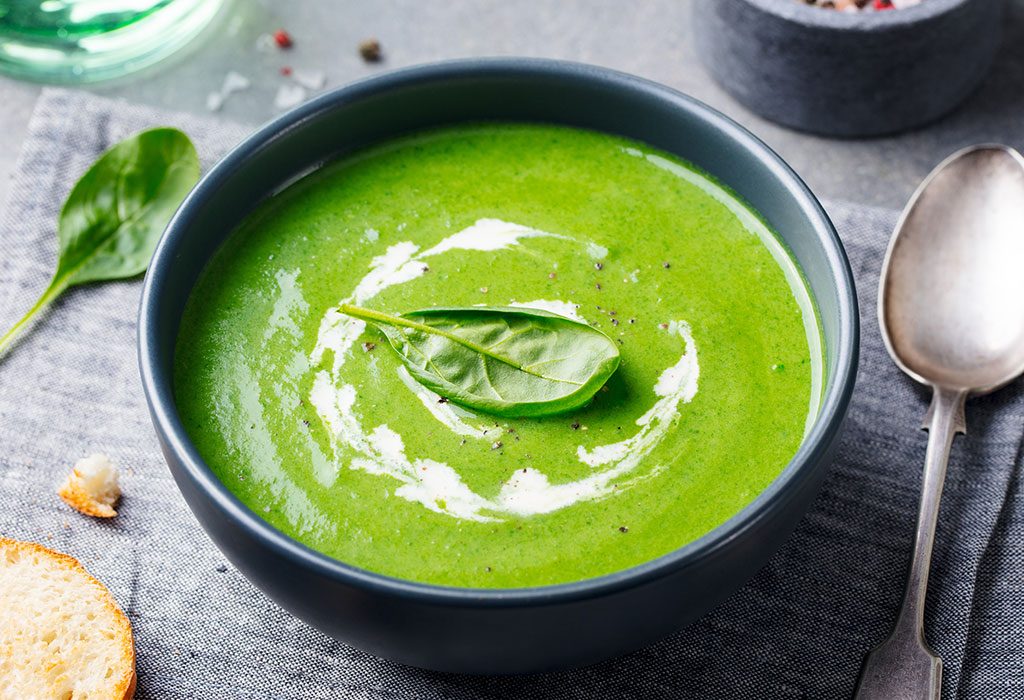 Creamy spinach soup