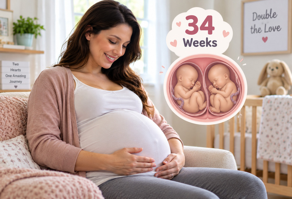 34 Weeks Pregnant With Twins or Multiples – Symptoms, Ultrasound, & Care Tips