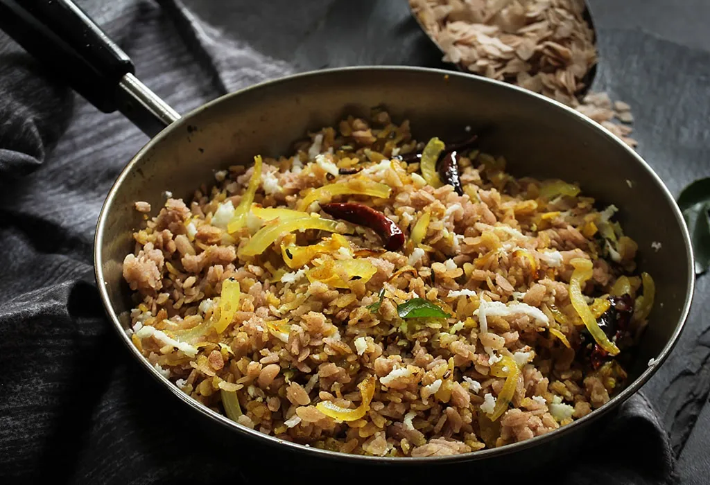 Poha or Oats or Fruits