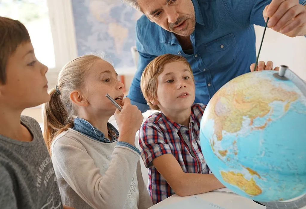 Kids in Geography class