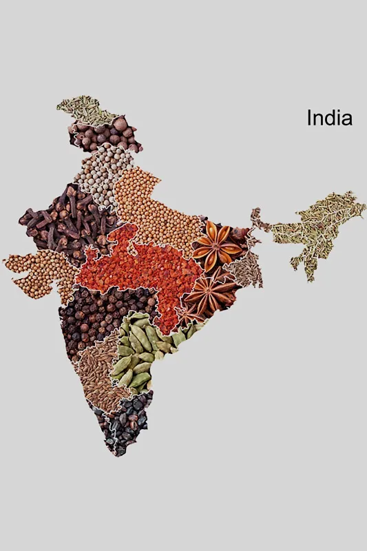 India's spices map