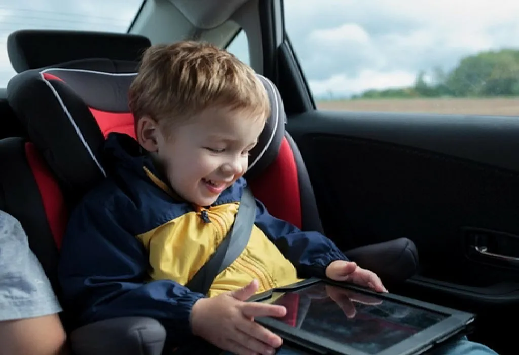 Kid is watching something on Tab