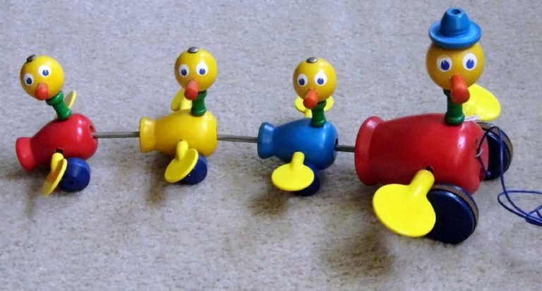 Playing With Pull Toys in A 16 Months Old