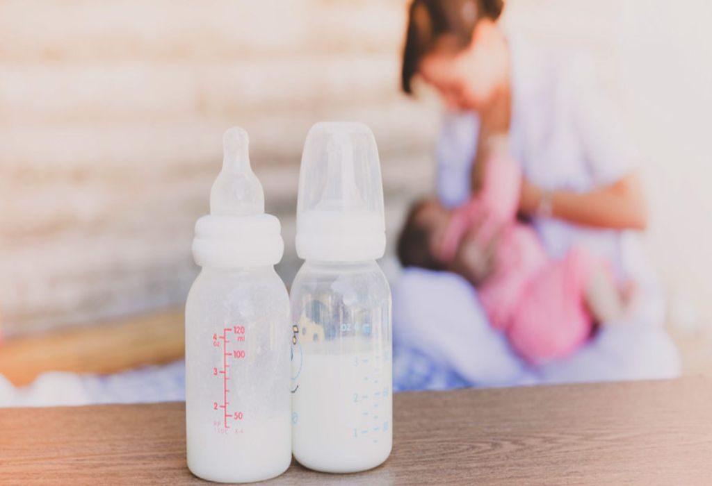 breastmilk and formula in same bottle