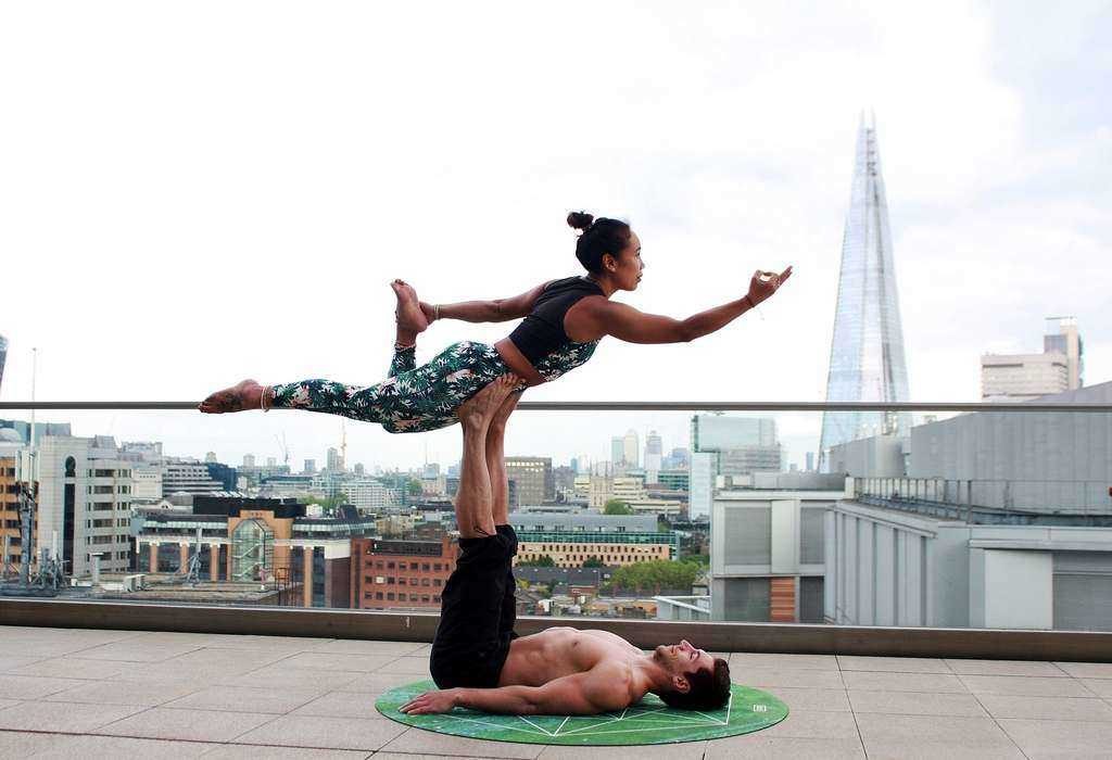 Two Girls and Weird Yoga Poses