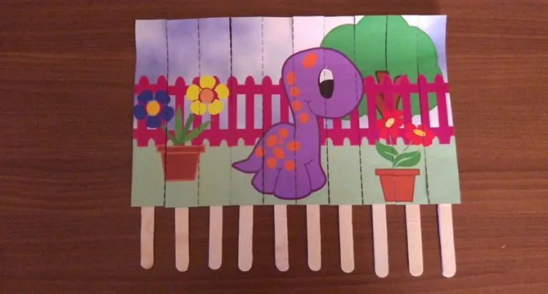 DIY Ice-Cream Stick Puzzle for Toddlers