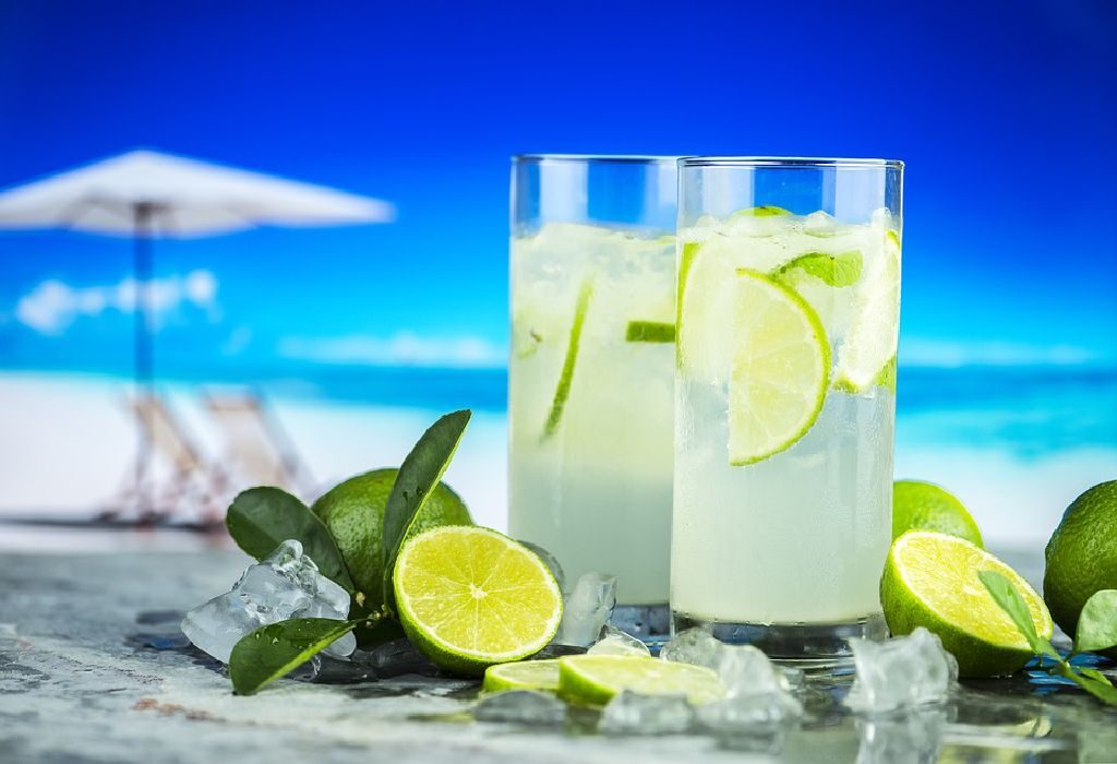 Lime juice outlet in water