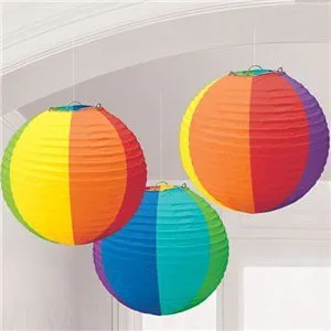 Painted Round Paper Lanterns