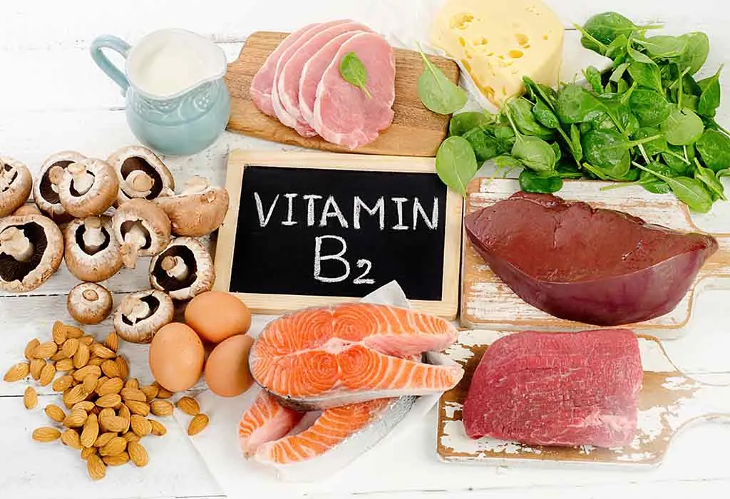 Vitamin B2 or Riboflavin containing food items