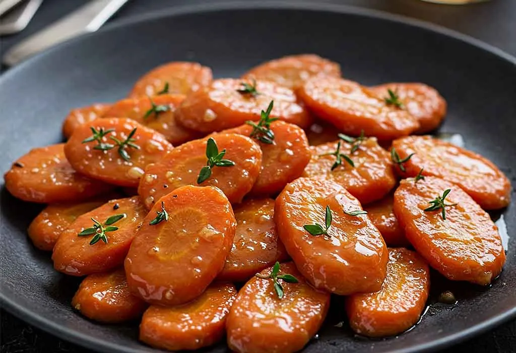 Maple-Glazed Carrot Coins with Toasted Pecans