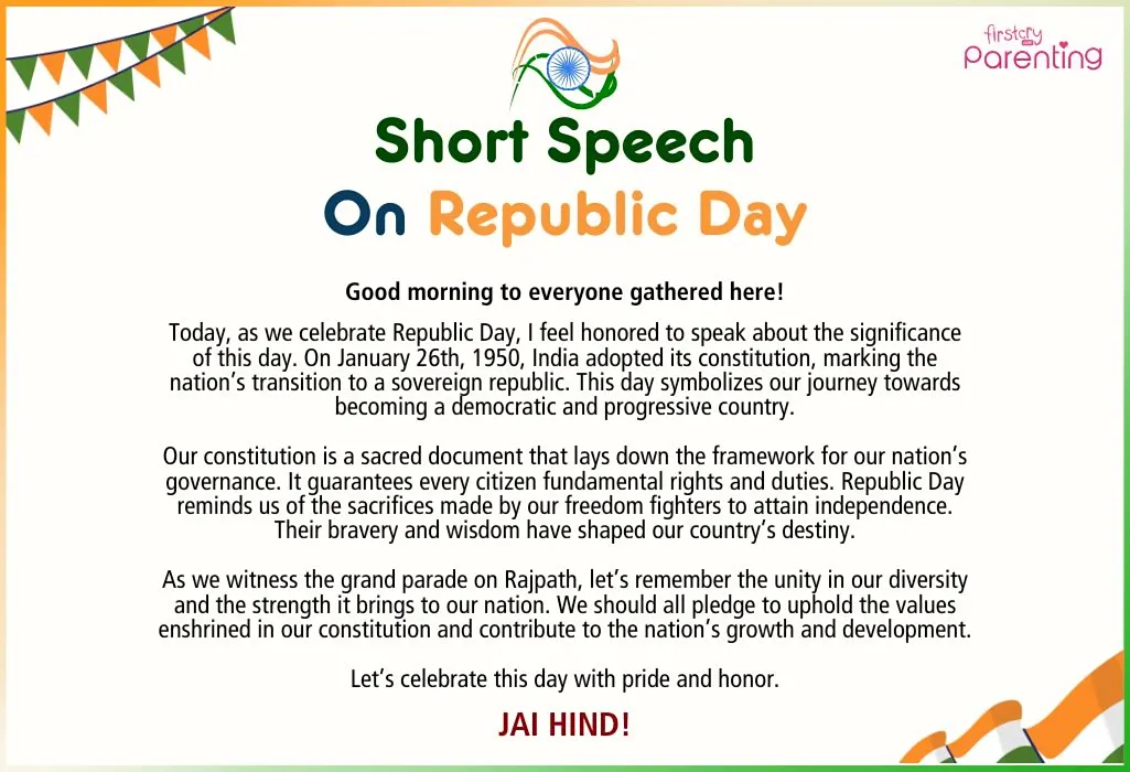 Short Speech On Republic Day