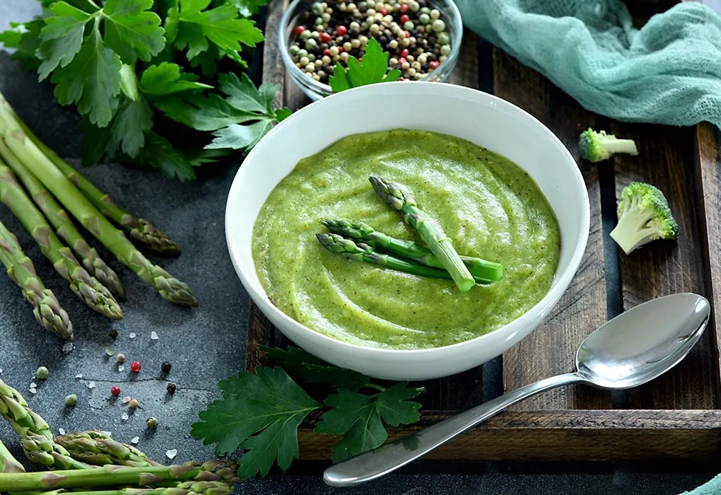 Asparagus and Broccoli Puree with Coriander