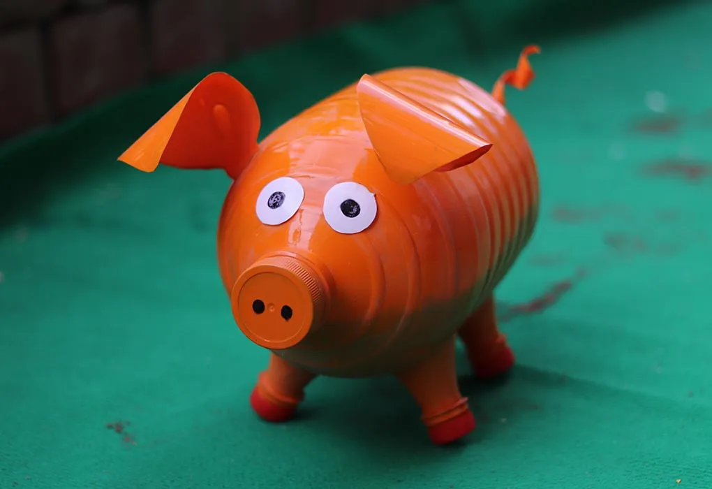 Piggy Bank Craft Water Bottle