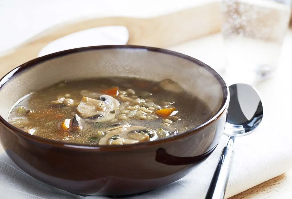 Mushroom and barley soup