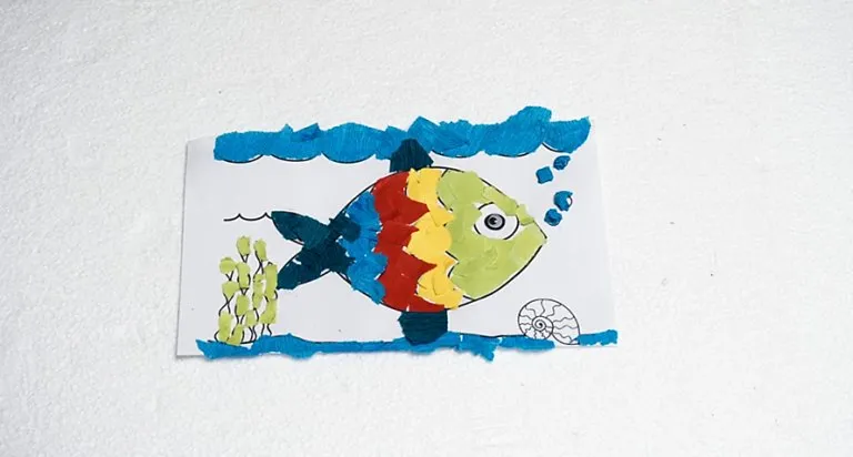 Crepe Paper Rainbow Fish DIY