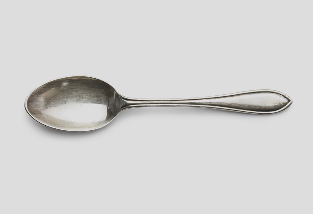 silver baby feeding spoon