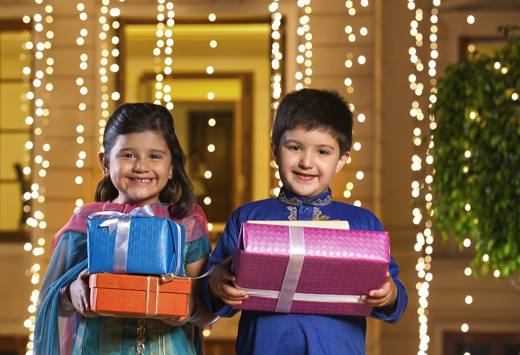 kids with gifts