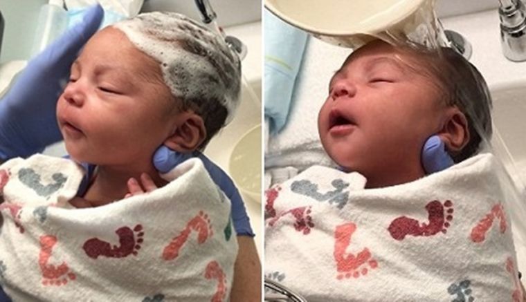 This Newborn Baby’s Reaction To Her First Hair Wash Is The Happiest Thing You’ll See Today