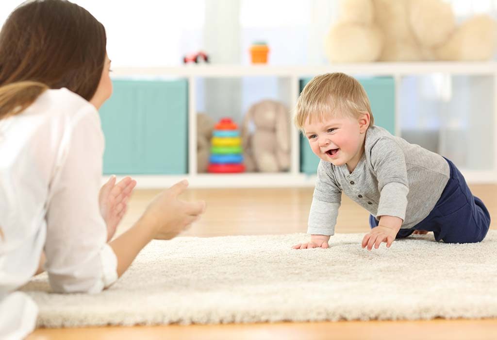 Play mentally engaging games with your 42-week-old baby