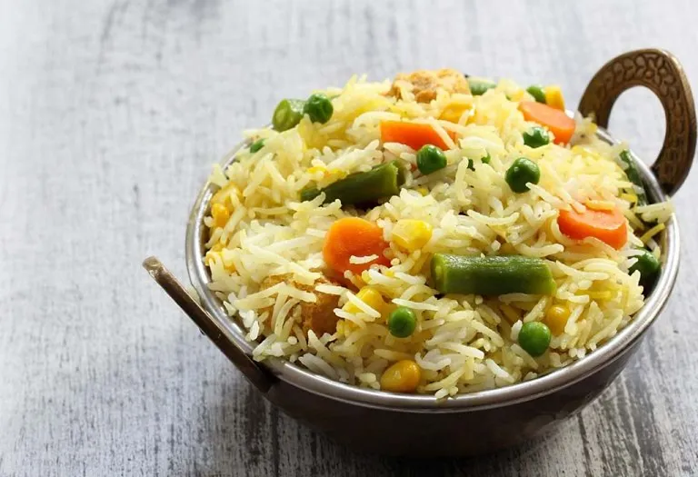 Spinach and Corn Pulao