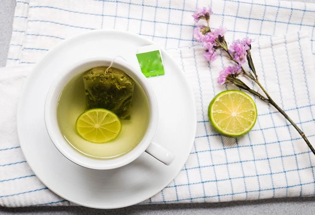 matcha green tea with lemon