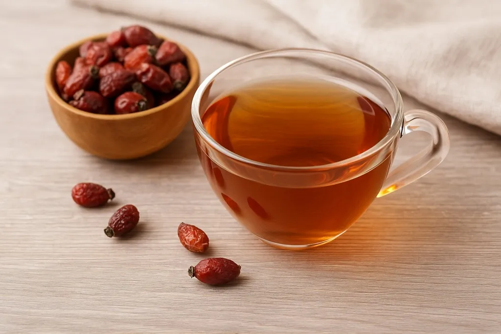 Rose Hip Tea From Dried Rose Hips