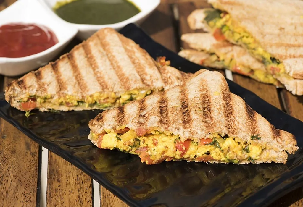 How to Make Paneer Bhurji Grilled Sandwich - Recipe on FirstCry Parenting