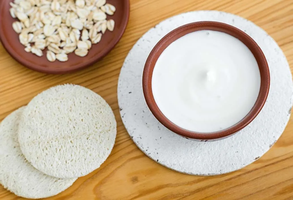 yoghurt and oats face pack