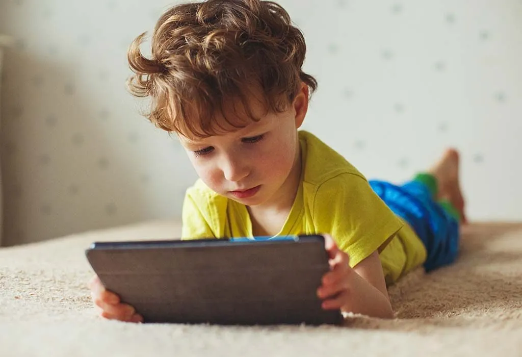 Child using phone