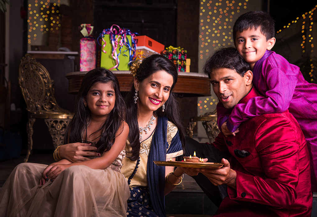 Diwali family portrait