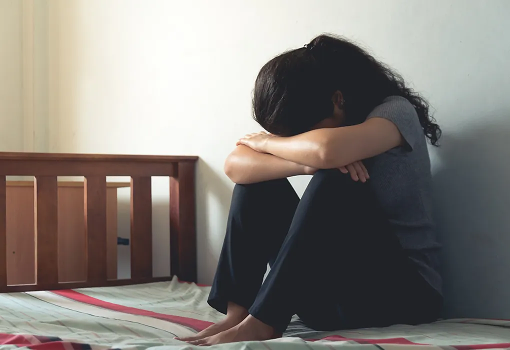 Sad mother