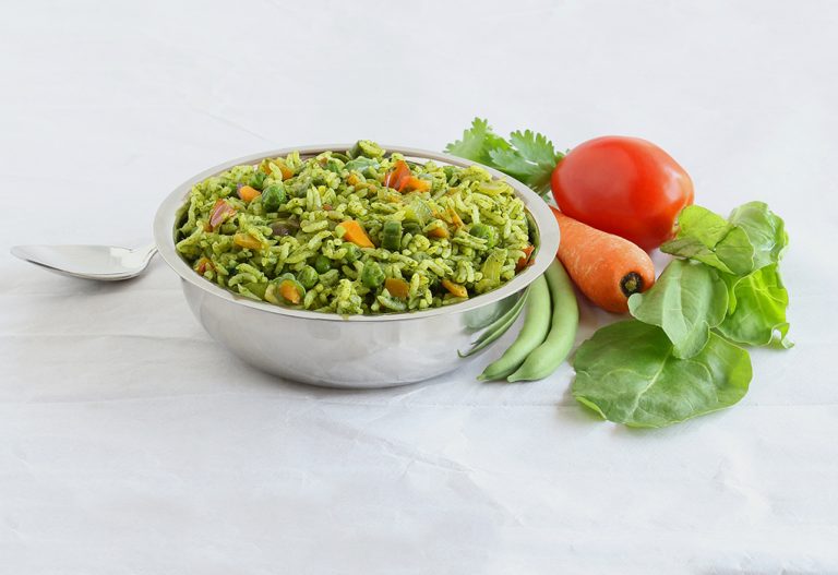 Palak Mint Pulao for Fussy Toddlers