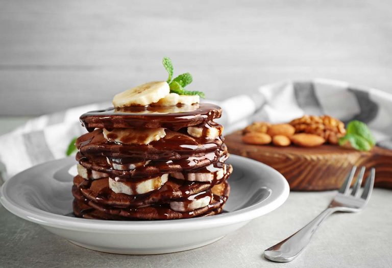 Chocolate Fig and Banana Pancakes