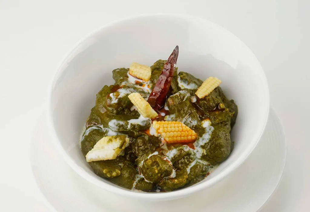 Palak Baby Corn Sabji Palak Baby Corn Sabji