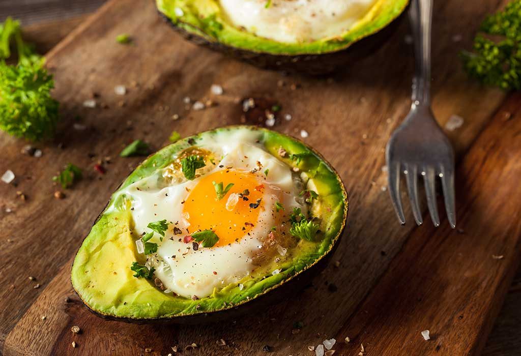 Avocado and eggs recipe